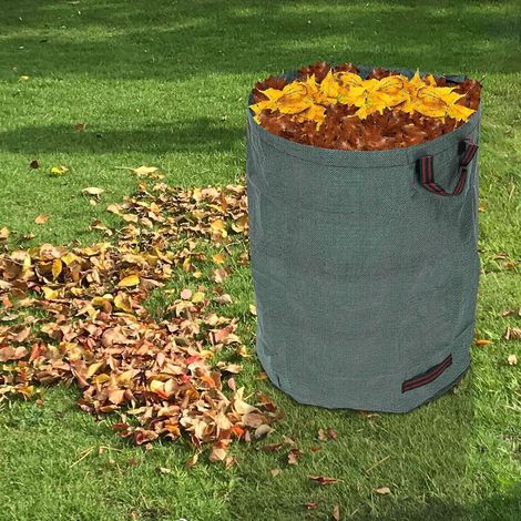 Sac à déchets de jardin extra large de 132 gallons avec double fond renforcé, compatible avec le nettoyage des feuilles et des déchets de jardin. (1/5)