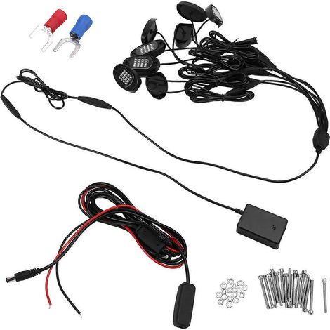 Kit de 8 spots LED RGB pour éclairage sous-couche, éclairage néon multicolore -- (1/5)