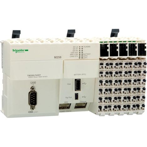 Controllore PLC Modicon M258 42 I/O 24V DC Ethernet CANopen - TM258LF42DT