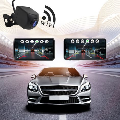 Caméra de recul sans fil wifi pour voiture, grand angle, lumière étoilée, vision nocturne, angle mort droit-1pc (1/4)