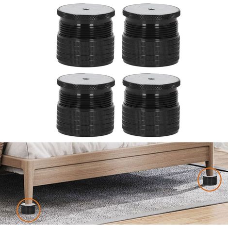 Rehausseur/socle réglable pour pieds de table, tables basses, canapés et chaises. Hauteur réglable : 23-37 mm. Noir brillant. (1/5)
