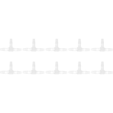 10 raccords en plastique 3 voies en T, résistants à la pression et à la température, raccord à barbe de 1/2 pouce, lot de 10 pièces (1/5)