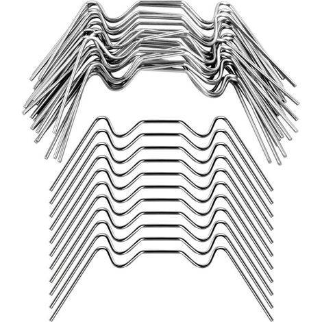 Greenhouse Glazing Clips, 50 Pcs Type W Glazing Clips, Stainless Steel Greenhouse Glass Fixing Clips, for Greenhouse Glass Fixing (1/5)