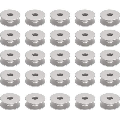 100 Aluminum Metal Bobbins for Sewing Machine, Flat Embroidery Replacement Accessories (1/5)