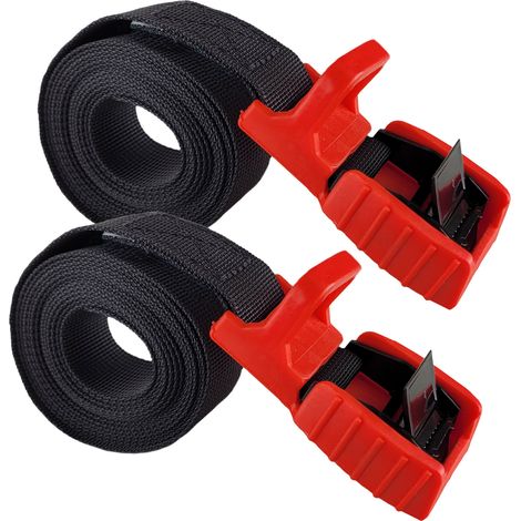 2x Spanngurt Zurrgurt Klemmschloss mit Gummischutzkappe1 tlg 2 m x 2,5 cm 500 kg