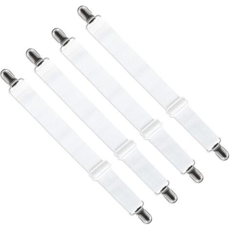 Tendeurs draps housse réglables 65-200cm – Fixation sangle ajustable pour drap lit et canapé – Lot de 4 – Maintien sécurisé et tension optimale