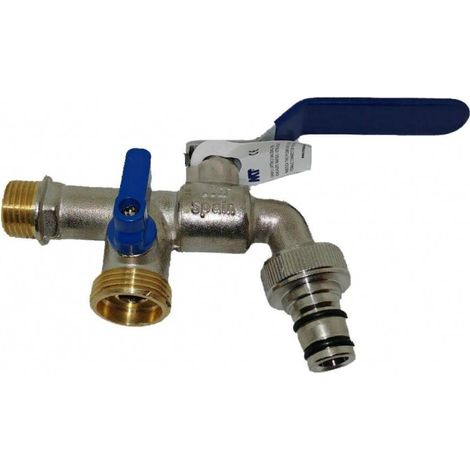 Grifo 2 salidas 1/2" x 3/4"