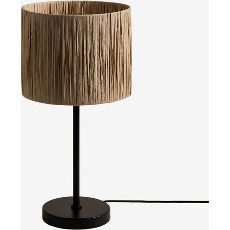 Lámpara de Mesa en Hierro y Papel Trenzado Casandra SKLUM             