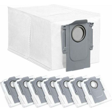 Lot de 8 sacs à poussière pour robot Roborock Q Revo, grande capacité de 2,7 l, pièces de rechange uniques,Filtre Chiffon de Rechangen Ensemble d'accessoires,Pièces de rechange pour Ro (1/4)