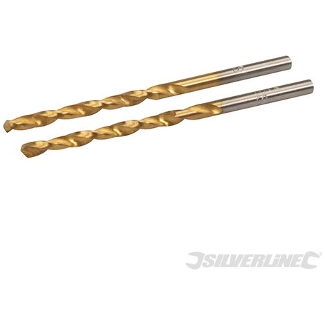 Mèches en acier rapide HSS titané, 2 pcs 3 mm