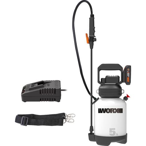 Worx – Pulvérisateur sans fil 20V 5L – Débit 25 l/h – Moteur à air comprimé – Conception ergonomique et légère – Buse réglable incluse - WG829E (1/5)
