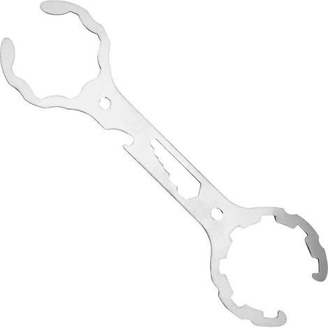 Lntyq 1 pcs Clé pour Bouteille de gaz en Acier Inoxydable, Clé de réducteur de Pression à Double tête, Comprenant Les Fonctions d'ouvre-Bouteille et de clé à écrou de 4 à 12 mm (1/5)