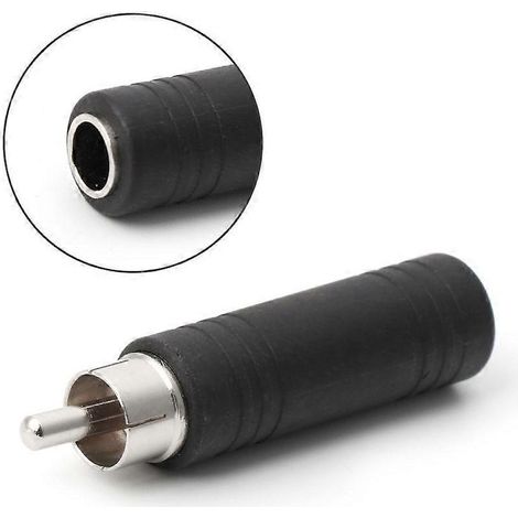 Adaptateur RCA Phono vers Jack Femelle 6.5mm Mono - Connecteur Câble Audio (1/5)