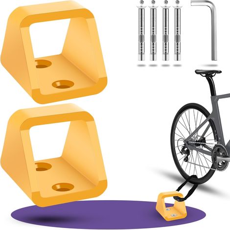 Ancrage Moto, 5 mm d'épaisseur Acier, Ancrage au sol avec Vis en Acier Inoxydable 304, Ancrage de Chaîne Antivol, Ancrage Vélo Mural(2 Pièces) (1/5)