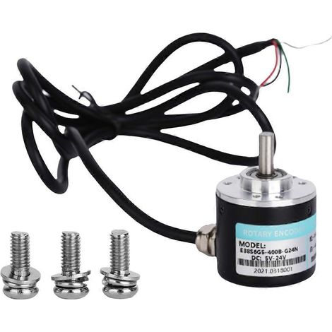 Encodeur incrémental rotatif 38S6G5-B-G24N AB, connexion biphasée, 50 broches/tour, 5-24 V, arbre plein, CC, collet ouvert (1/5)