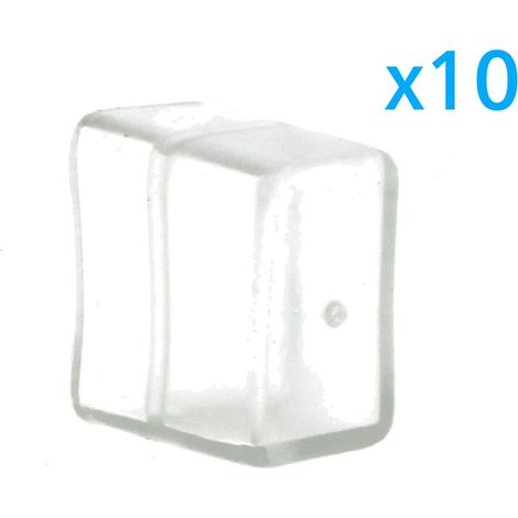 10 PZ Gommini PVC Morbida 15X9 mm per Chiusure Striscia Bobina Led Impermeabile (1/3)
