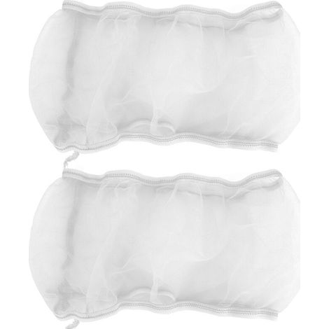 Lot de 2 housses de cage à oiseaux en polyester avec filet, récupérateur de graines, accessoires universels pour cage à perroquet, blanc, taille S (1/5)