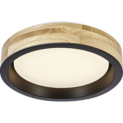Osram LED-Deckenleuchte Orbis MarianoØ 31 cm 16 W Holzdekor schwarz dimmbar (1/3)