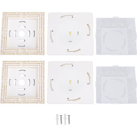 Ortviai 2 spots solaires pour poteaux extérieurs, blanc chaud + blanc froid, étanches, en ABS, pour terrasse, clôture et porche