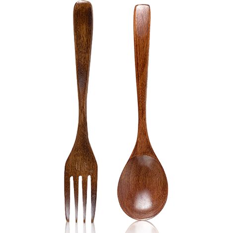 Ensemble de cuisine en bois pour mélanger salades et soupes, ustensiles de cuisine antiadhésifs, louche de service. (1/5)