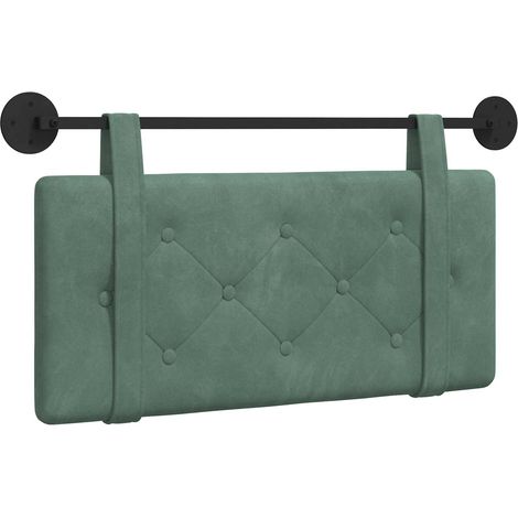 Cabecero colgante Verde Mar Terciopelo vidaXL