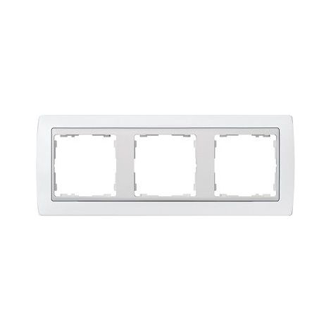 Marco compacto para 3 elementos Simon 82 Blanco (1/2)