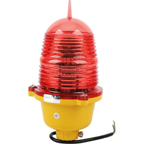 Faro di segnalazione per ostacoli aeronautici super luminoso e resistente agli urti, per imbarcazioni marine, alimentazione costante AC 110V. (1/4)