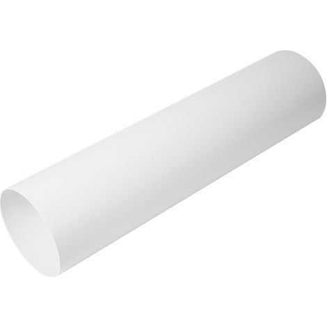 1 Tuyau De Ventilation Rond 125 Mm Longueur 0,5 M Plastique Blanc Pour Chauffage Et Climatisation (1/5)