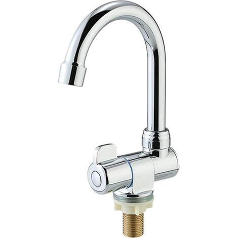 Robinet de cuisine Robinet de lavabo rotatif en cuivre, robinet de salle de bains de caravane pliant de cuisine de pont froid for camping-car de pont de bateau marin (1/5)