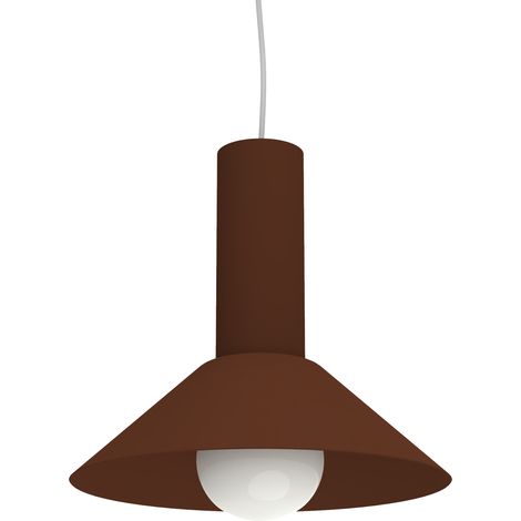 LUMICOM VERA Sospensione, 1xE27, max 42W, metallo, marrone corten, D.25cm