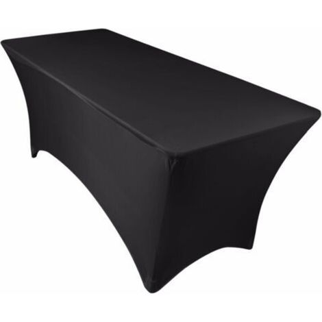 Table Cover for 183 CM Folding Table - Black, Elastic Table Cover, Table Cover for Clubs and Restaurants (1/5)