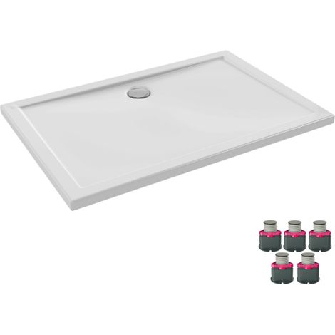 Receveur de douche 100 x 80 JACOB DELAFON Gaspard rectangle céramique avec kit de réhausse