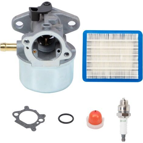 Carburateur 799868 avec poire d'amorçage et filtre à air pour moteurs de tondeuses à gazon Briggs & Stratton 4-7 CV références : 799872, 498170, 694202, 694882 (1/5)