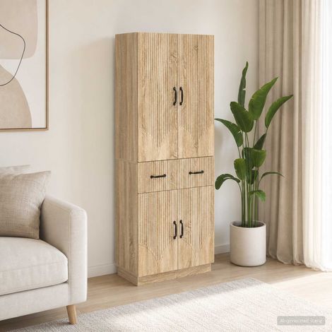 vidaXL Schrankset 2 pcs Sonoma-Eiche Holzwerkstoff (1/5)