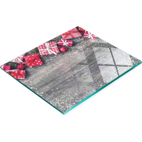 Tablero de vidrio decorativo multifuncional para cocina, ideal para Navidad, 60x52 cm.