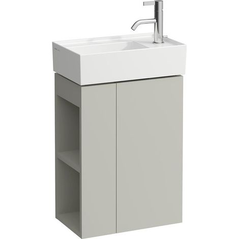 Meuble sous-vasque KARTELL 600 x 440 x 450 mm, 1 porte, charnière rec gris galet LAUFEN