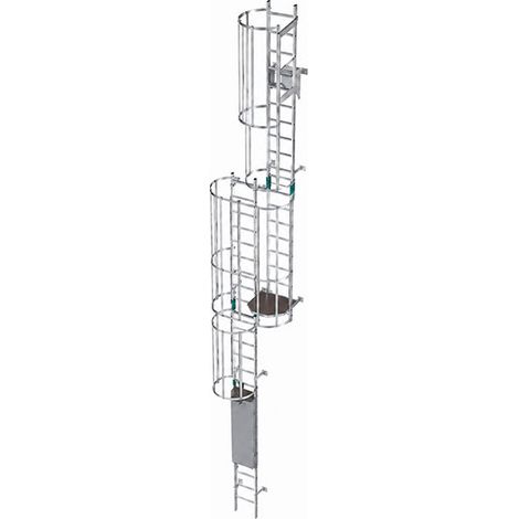 Echelle à crinoline avec porte - Hauteur à franchir de 7,38 à 8,22m - CRINO-SL/101-7872 (1/5)
