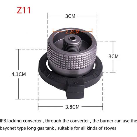 Adaptateur de recharge pour réchaud à gaz butane de camping, valve de protection, convertisseur, accessoires, équipements et outils pour réchauds de cuisine portables (1/3)