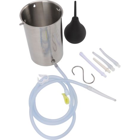 Kit de lavement portable en acier inoxydable 304 pour adultes, à domicile ou en voyage.