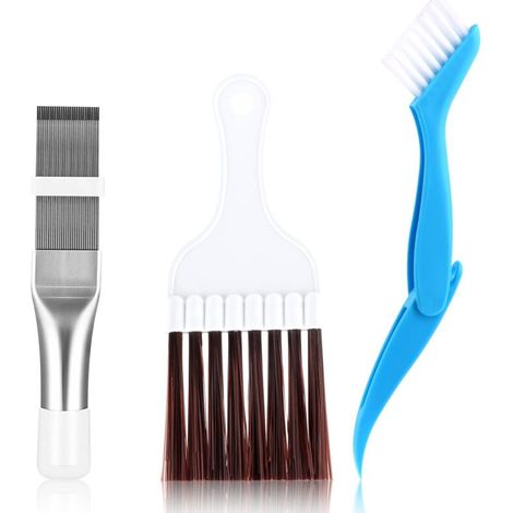 Lot de 3 Peigne d'Aileron de Condensateur de Climatiseur,Brosse de Climatiseur,Brosse de Nettoyage à Ailettes,Peigne de Climatiseur,pour Nettoyage radiateur, évaporateur, serpentins de réfrigérateur (1/5)