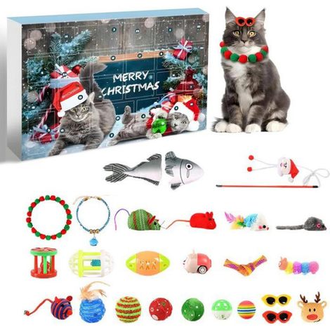 Calendrier De L Avent Pour Chats - 24 Jouets Pour Chats - Compte À Rebours De Noël - 1 Unité (1/5)