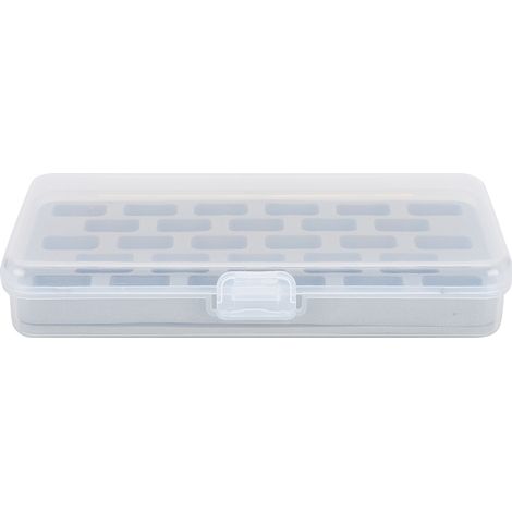 Boîte de rangement pour canettes 28 emplacements Transparent Plastique Organiseur de fil Couture Accessoire machine à coudre robuste (1/4)