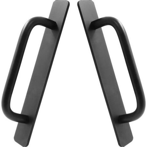 2 Pièces Poignées de Meuble Autocollantes, Autocollants de Poignée de Porte Coulissante, Noir Poignee Porte Coulissante, Poignées de Portes Adhésives pour Portes et Fenêtres, Armoires, Tiroirs (1/5)