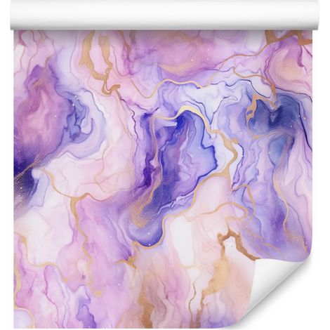 Carta da parati color lavanda, rosa cipria e viola 50x1000 cm (1/5)