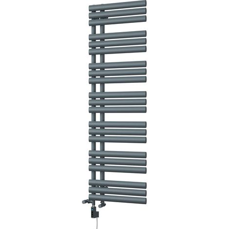 Percival - Anthracite Dual Fuel Towel Rail H1592mm x W500mm Thermostatic WIFI (1/3)