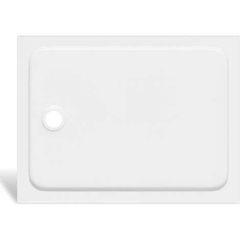 Randaco Receveur de douche rectangulaire en acrylique 120 x 90 cm, blanc, hauteur 4 cm, évacuation Ø 90 mm (1/5)