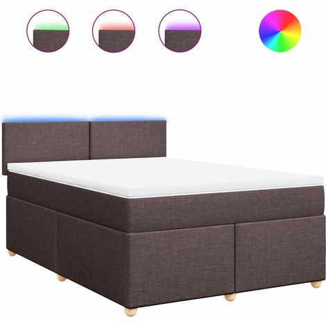 Maison Exclusive - Sommier à lattes de lit avec matelas Marron foncé 140x190 cm