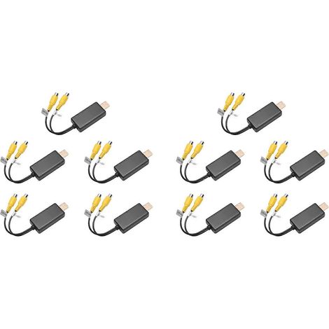 Boîtier adaptateur de sortie vidéo 10X USB vers CVBS RCA, interface de connexion aux périphériques d'affichage, adapté aux autoradios multimédias Android (A) (1/5)