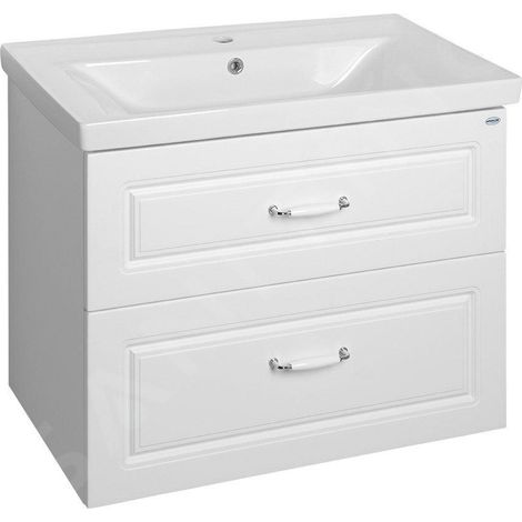 Aqualine Favolo - Meuble-vasque 77x60x45 cm, blanc mat FV280 (1/5)