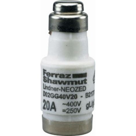 Mersen 01701.020000 Fusible Neozed Taille du fusible = D02 20 A 400 V S557551 (1/2)